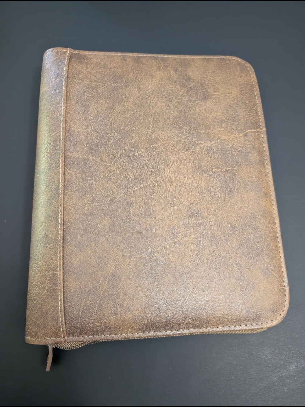 FranklinCovey Simulated Leather Planner Binder Distressed Brown 5-2026G